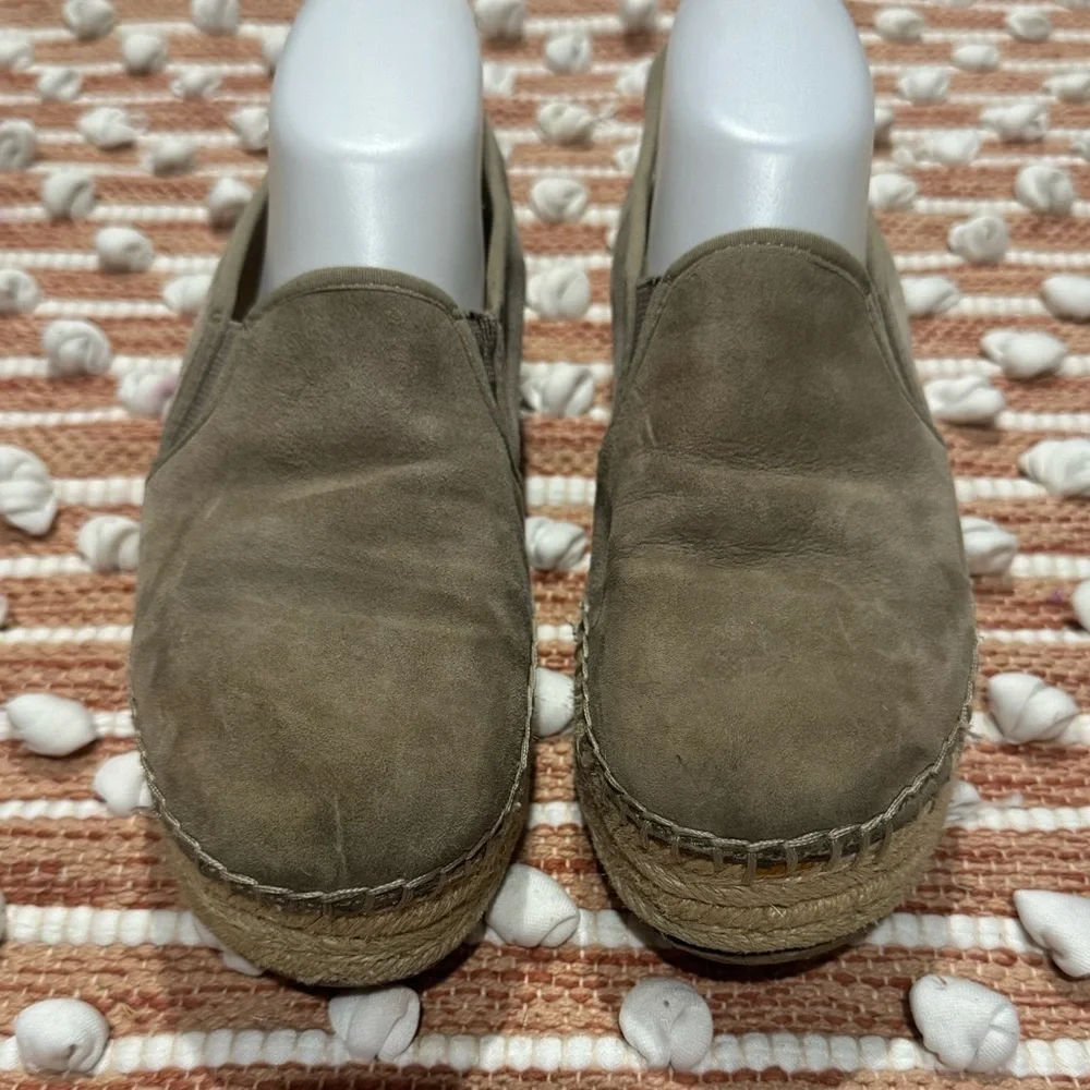 Sam Edelman Carrin Tan Slip-On 1 inch Stitched Espadrilles- Size 7.5